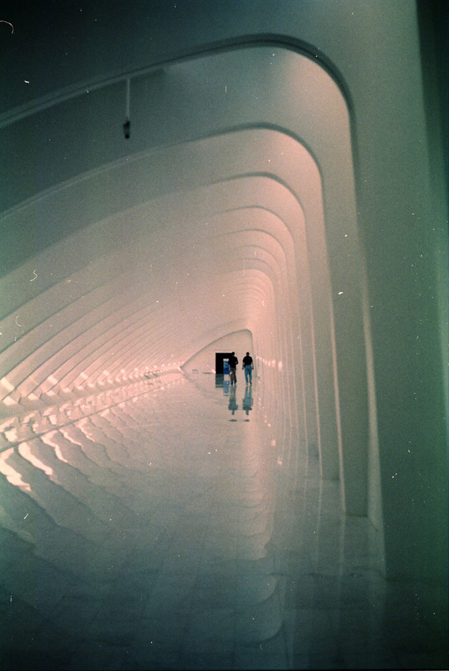 reflective hallway