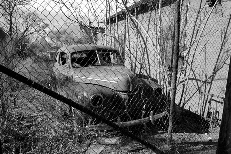 fenced car