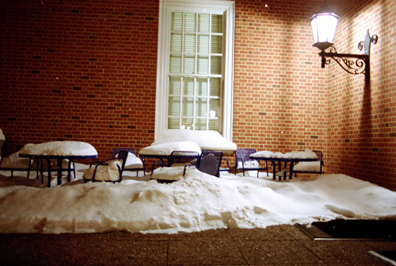 patio of snow