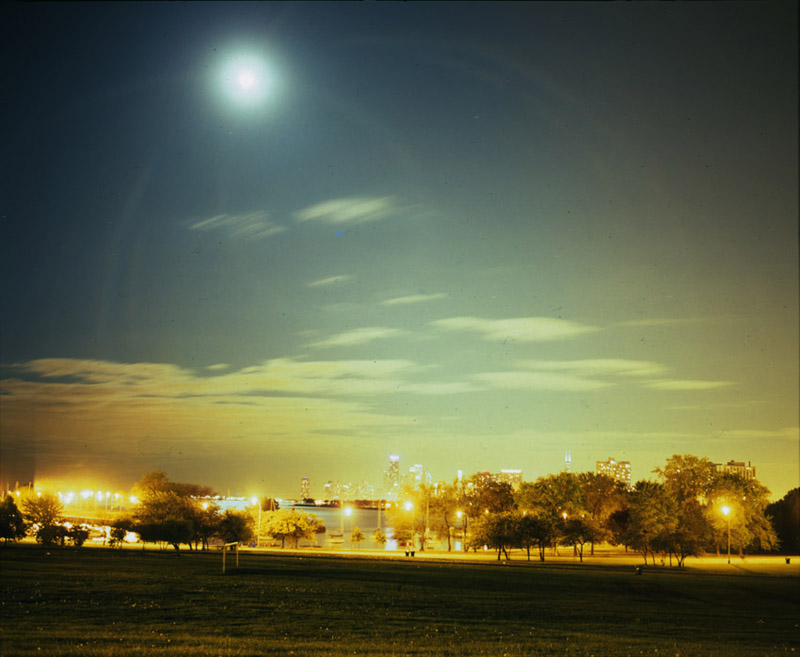 moon with lens flare