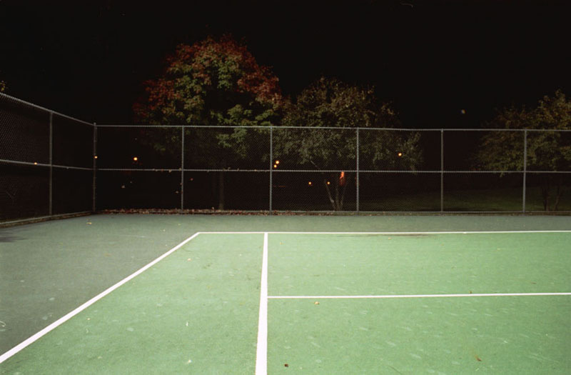 autumn tree and tennis court 2