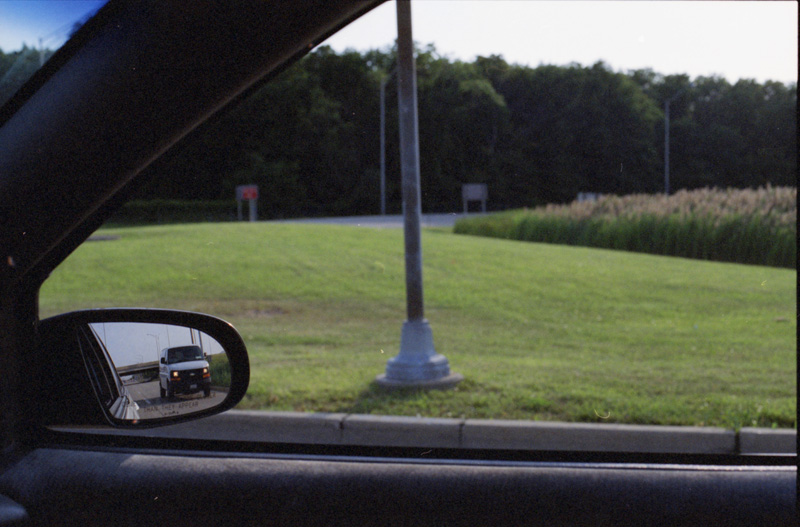 Van in Rear View Mirror