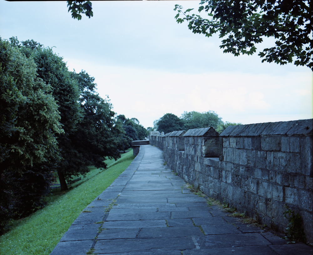 Walking Along the York Wall in Color