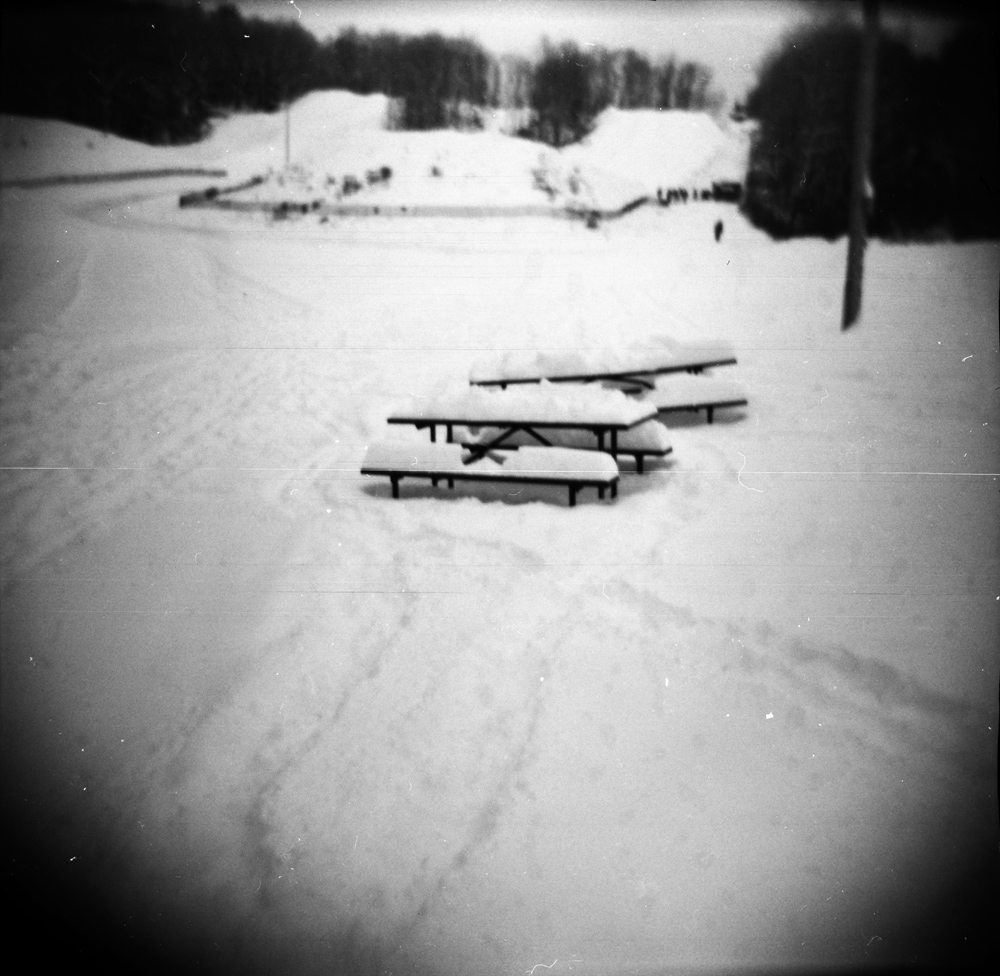 Picnic Tables in Winter