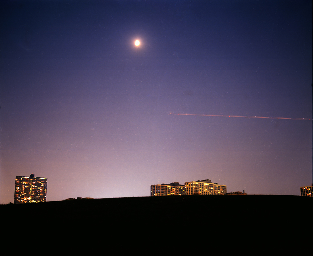 Moon and Plane and Hill