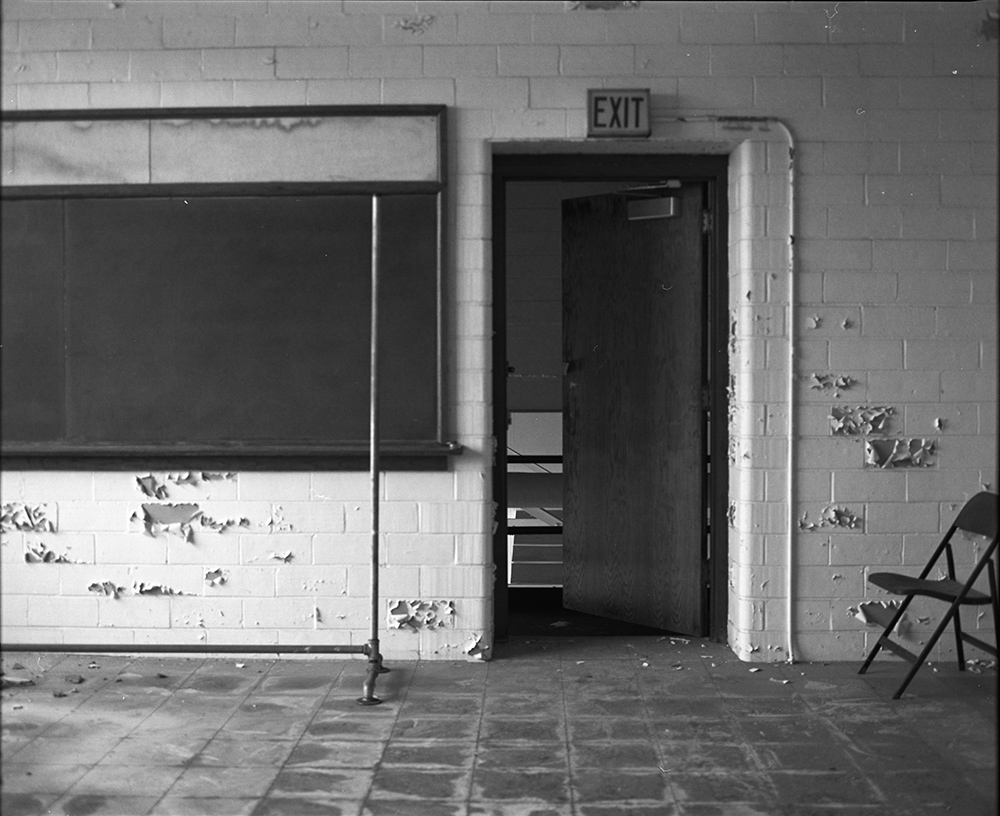 Chalkboard and Exit