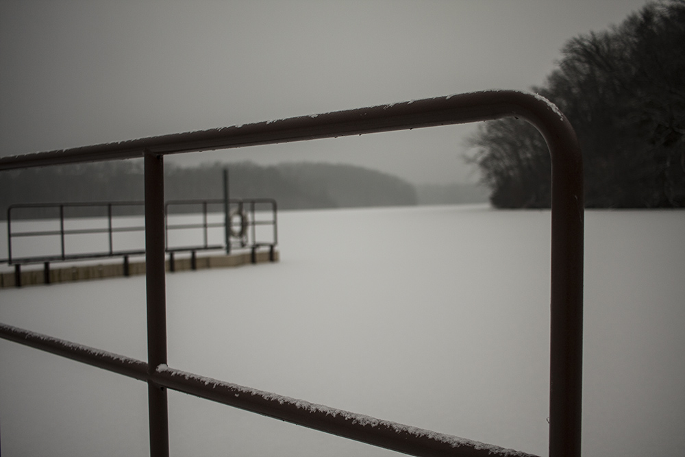 Dock on a Frozen Lake