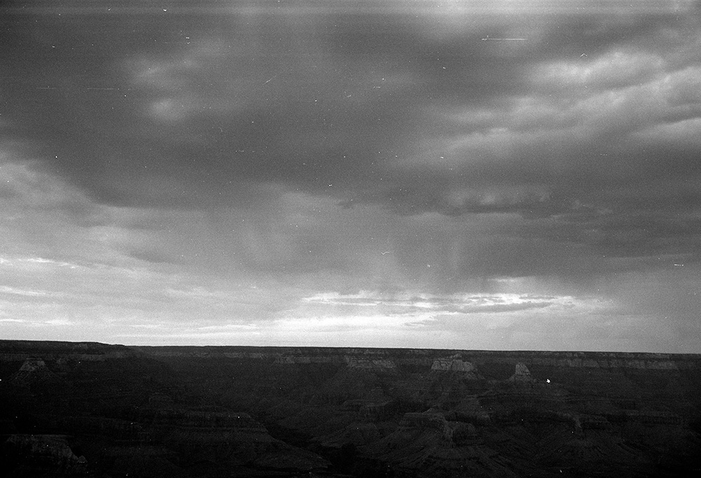 Rain and Canyon in the Distance