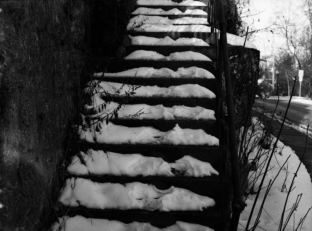 Snow-Covered Stairs