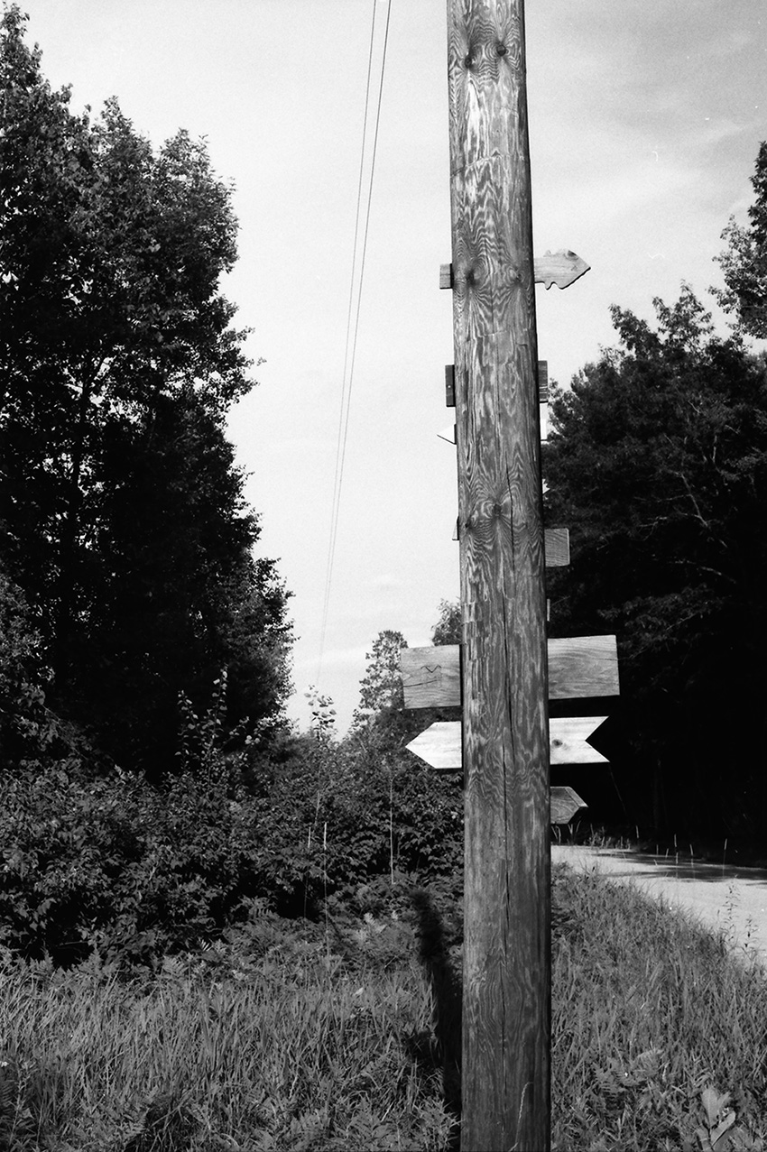 Signs on a Power Line