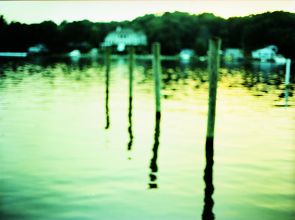 Out of Focus Pillars in the Water