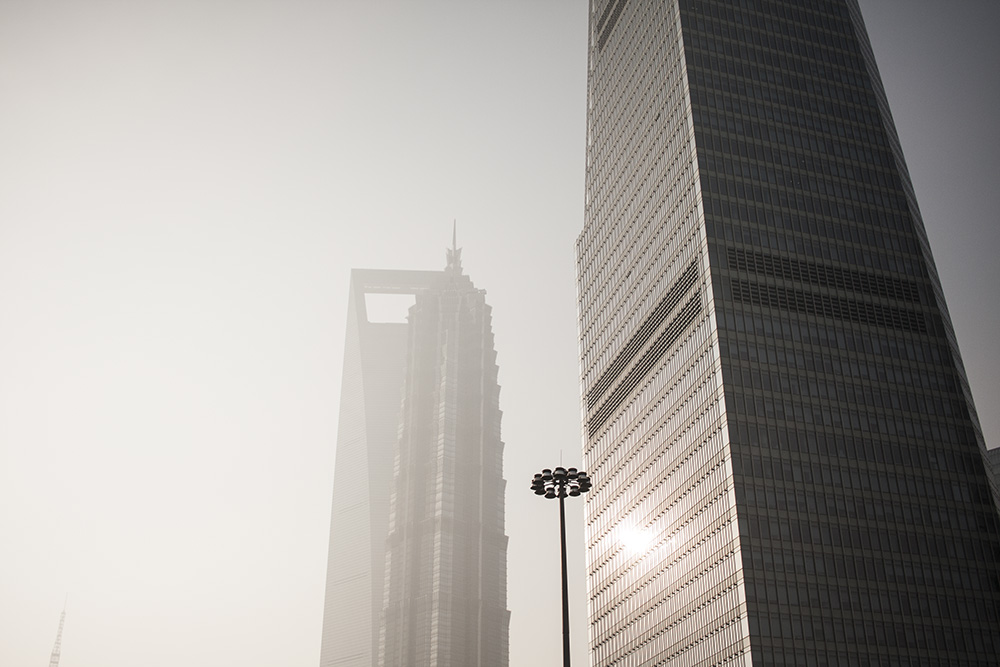 Lightpost and Skyscrapers in Pudong