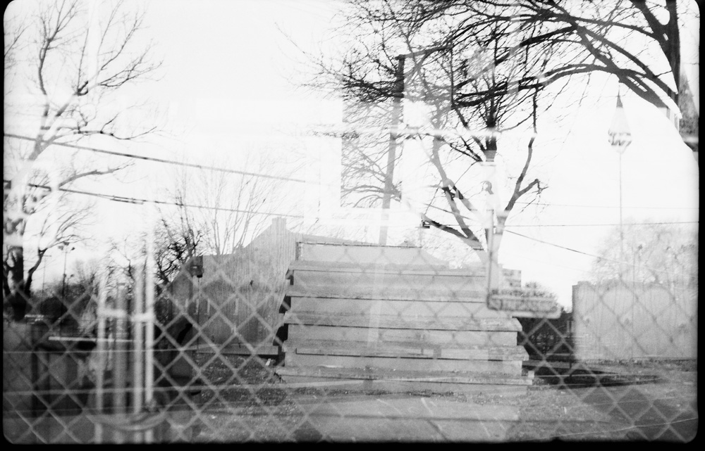 Park and Steps Double Exposure