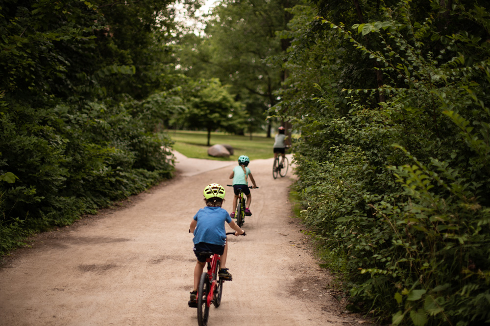 Family Biking in Madison